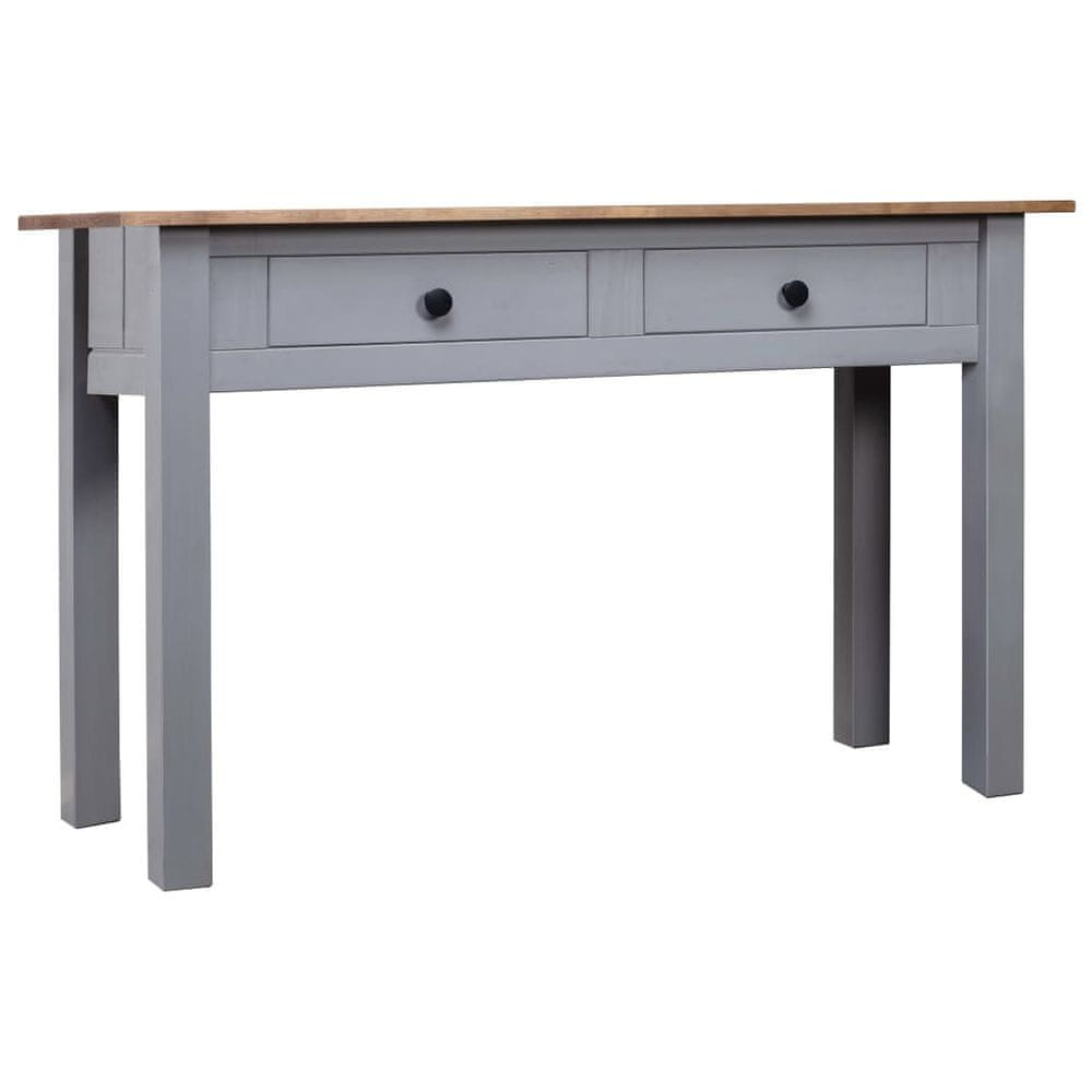 Petromila vidaXL Konzolový stôl, sivý 110x40x72cm, borovicový masív Panama Range